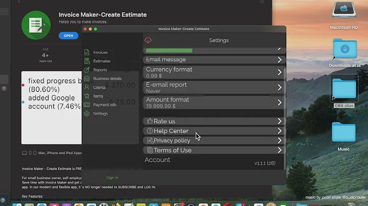 Invoice Maker Create Estimate Helps you to make invoices app for macbook [MAC]