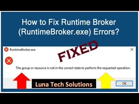 How to fix a runtime broker in Windows 10/11 - YouTube