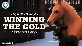 welcoming our baby goat! ? | winning the gold | a sims 4 horse ranch let's play (episode 2)