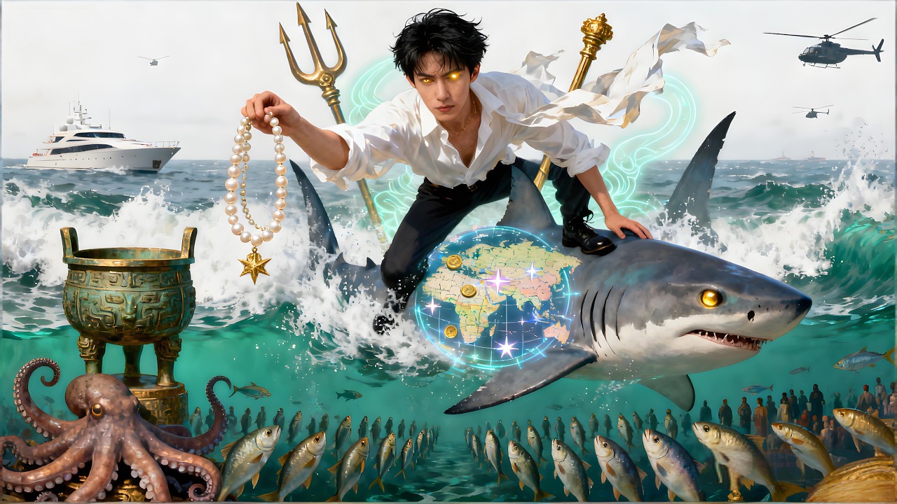 🦈Bitten by a strange shark. Now he controls its mind. Two bodies. Unlimited ocean treasure.#revenge
