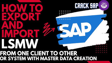How to Export & Import  LSMW from one to other client or System with Master data creation SAPS4HANA