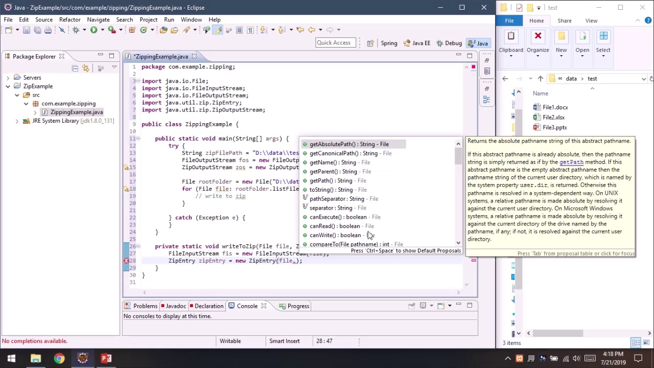 How To Create Zip File in Java