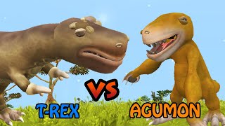 T-Rex Vs Agumon Dino Vs Cartoon S1E7 Spore
