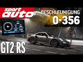 0356 kmh 221 mph porsche 911 gt2 rs 991 meets autobahn  topspeed  sport auto