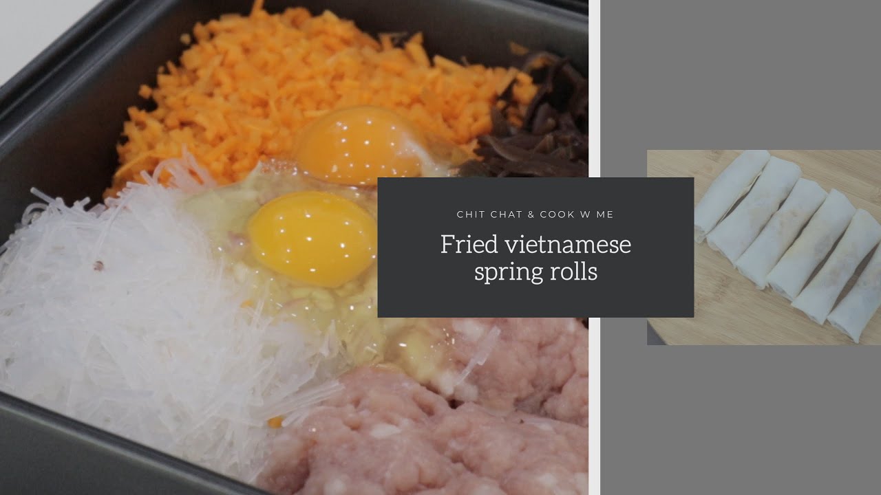 Cách làm chả giò (chả ram) ngon giòn rụm::món ăn đơn giản [chit chat ...