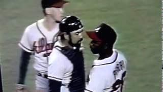 Ozzie Virgil Gets In Gerald Perry's Face As Tom Glavine Looks On
