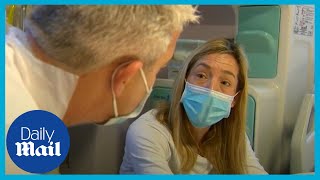 Mother confronts Health Secretary to his face over 'terrible' NHS decisions