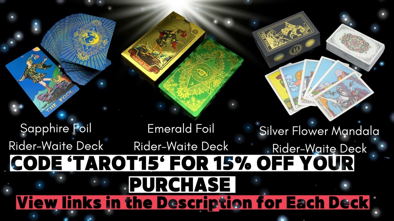 Premium Tarot Card Decks | Gold Foil, Sapphire, Emerald Foil, Rider-Waite-Smith Oracle Decks