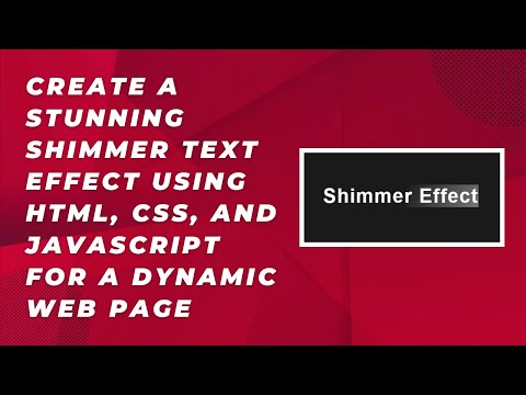 Shimmer Effect with HTML, CSS, and JavaScript | Step-by-Step Guide ✨🌟