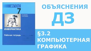 картинка: Информатика Босова 7 класс §3.2 Компьютерная графика