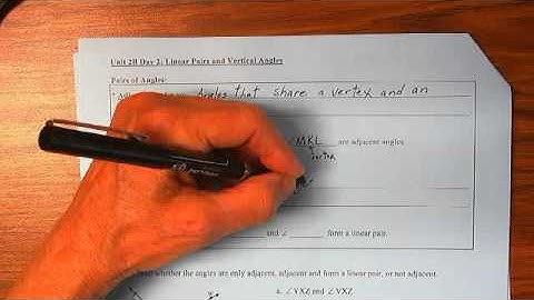 Unit 2-B Notes Day 2 Adjacent Angles and Linear Pairs