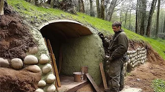 Building an Amazing UNDERGROUND Hut in the Wilderness | From Start to Finish