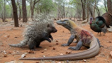 Porcupines vs Komodo Dragons | Unbelievable Epic Wildlife Showdown!