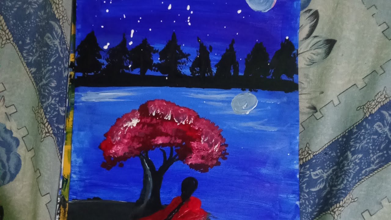 How to draw Moon night