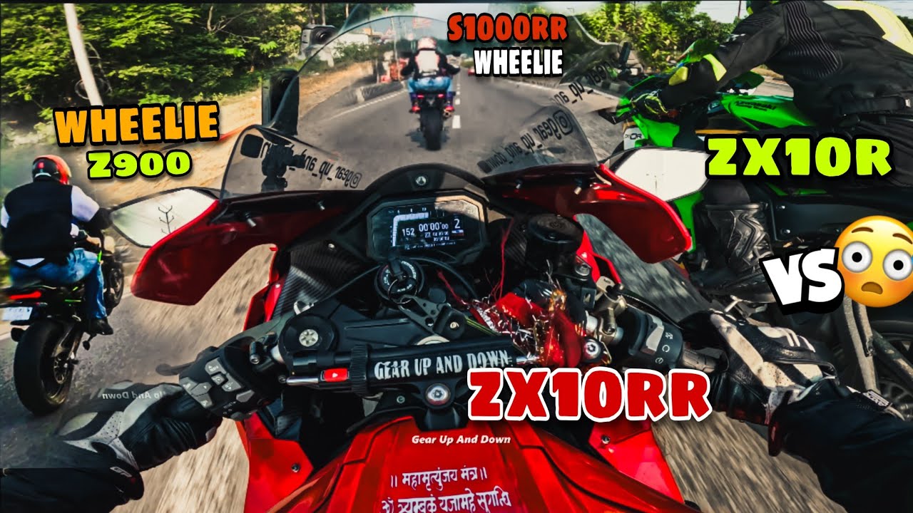 Double ZX10R Madness S1000rr Vs Double Zx10r & Cute Girl’s Cute Reactions 🏍️💖