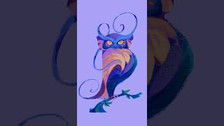 Owl Illustration #shorts #art #illustration #digitalart #digitalillustration #owldrawing