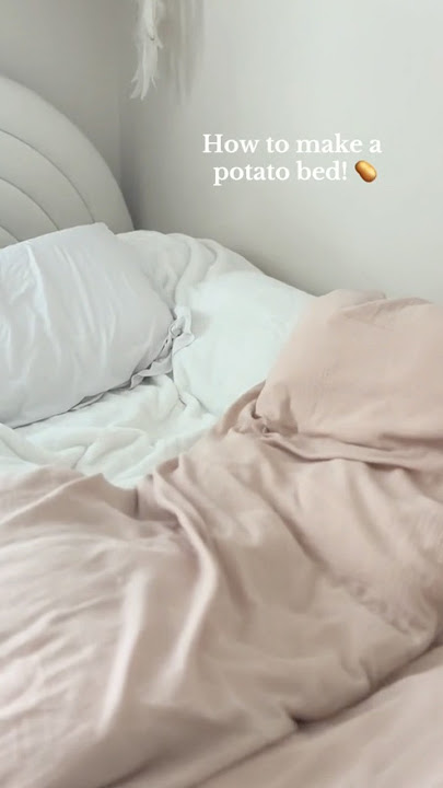 How to make a potato bed! This is so comfy x #fypシ #makemeviral #bed #comfybed