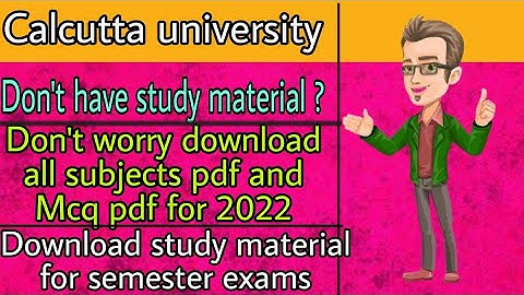 Download all subjects  pdf for college semester exams | How to download book for CU exams 2022, PYQ