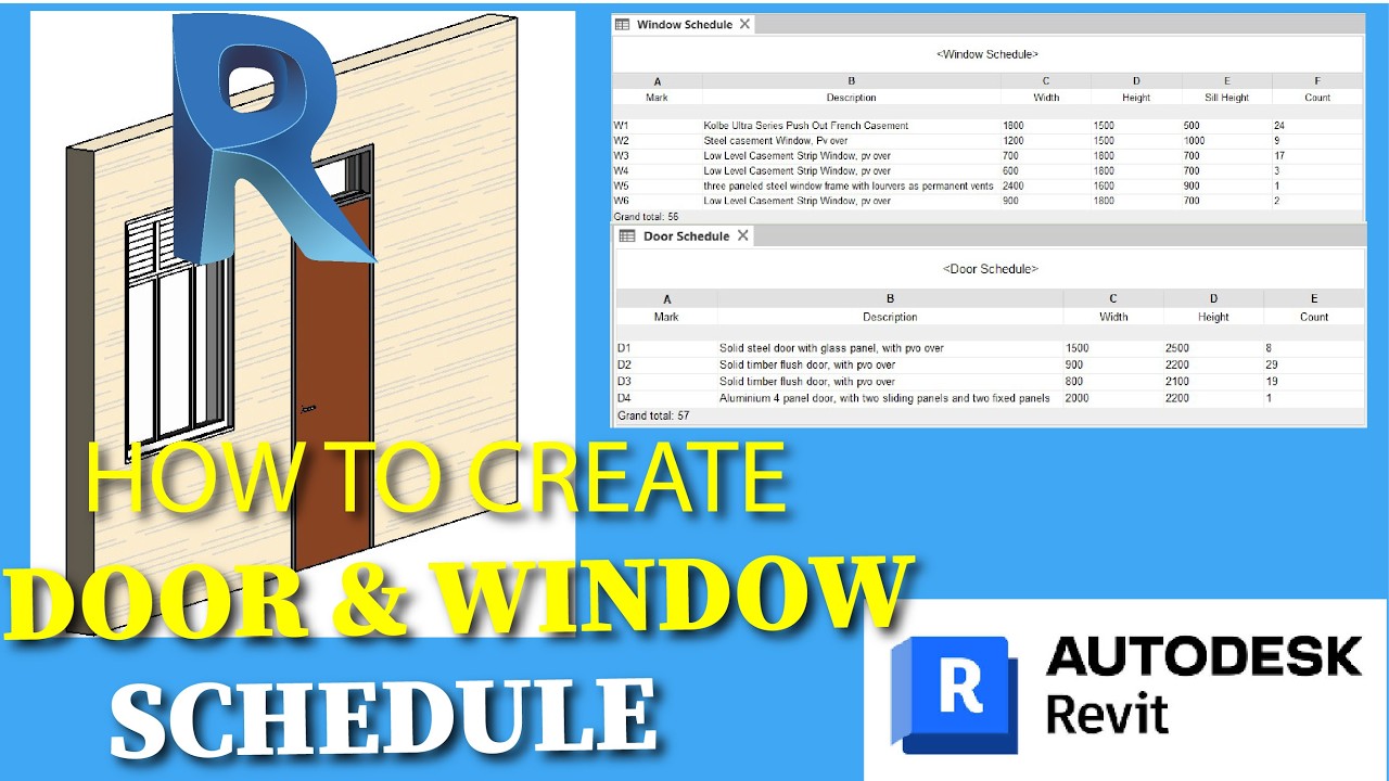 Master Revit Schedules in 10 Minutes - Full Tutorial! - YouTube