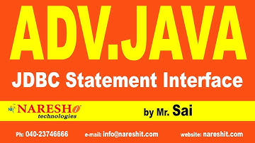 JDBC Statement Interface Part 2 | Advanced Java Training Tutorial | Mr. Sai