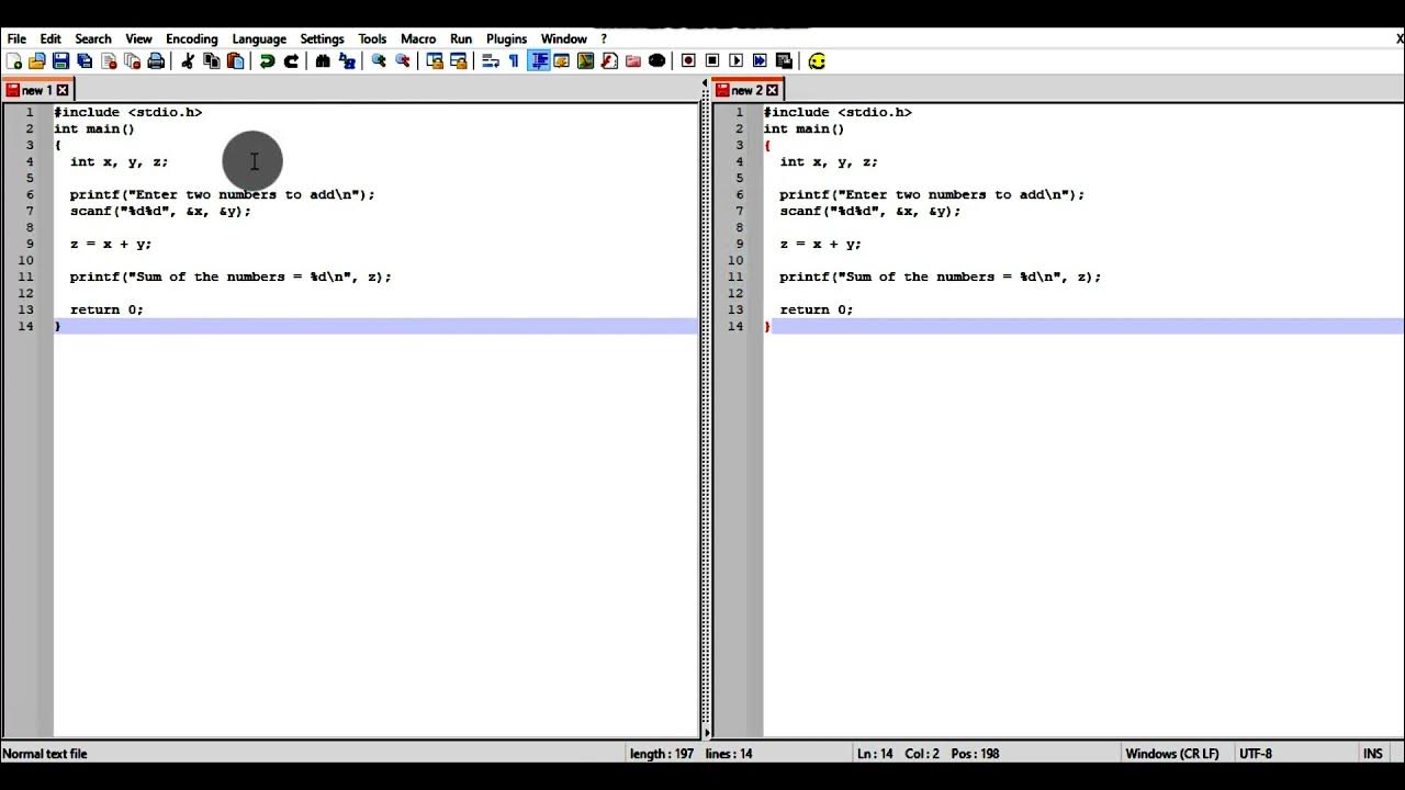How To Compare Two Text Files in Notepad++ Live Demo YouTube