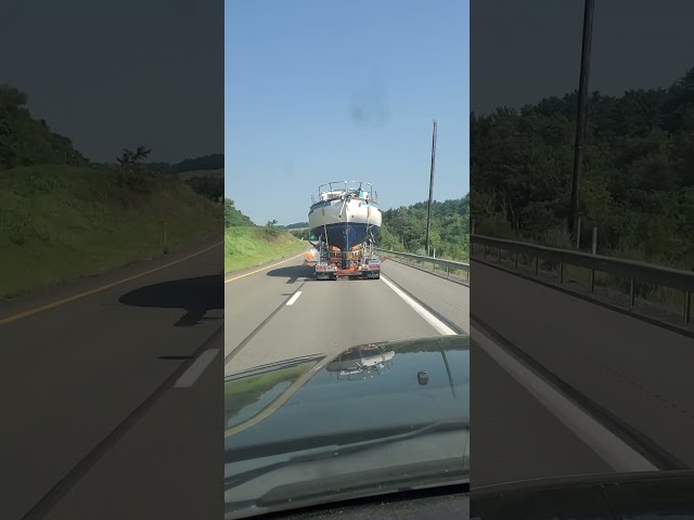 Beattie's Marine Transport Sailing Down the Highway