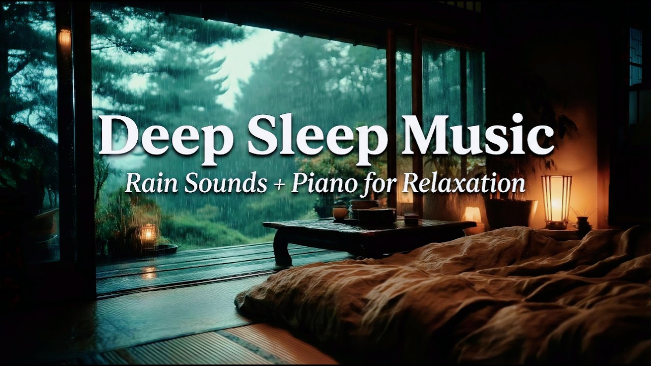 FALL ASLEEP INSTANTLY 💤 Calming Sleep Music & Rain Sounds for Stress Relief and Deep Sleep
