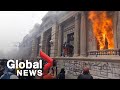 Protesters set fire to Guatemala's congress building amid outcry over budget