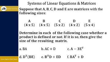 Systems of Equations and Matrices: Matrix Addition, Subtraction, Multiplication and Inverses
