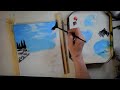 Acrylique / scène hiver