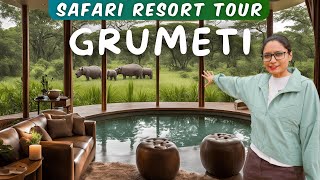 Luxury Resort Beside a HIPPO POOL: Grumeti River Lodge