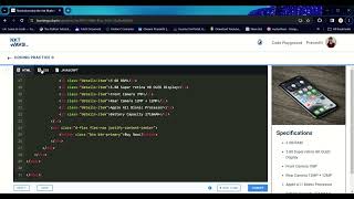 Famous Coding Practice-9a || Mobile specifications page || HTML || CSS || Bootstrap || Nxtwave Profile