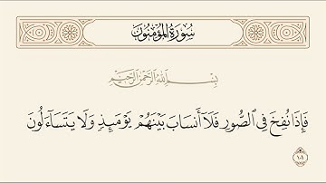 الربع الثالث والأخير من سورة المؤمنون