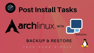Arch Linux Post Install: backup and restore your files with Duplicati