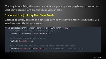 How to Fix Memory Leaks in Your C+ +  Linked List Implementation