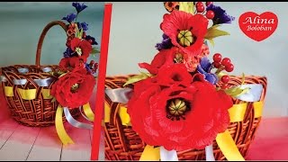 Украшение Пасхальной Корзины . Мастер Класс для Ленивых / Decorated Easter basket