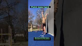 Wall hand stand flutter kicks