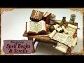 Miniature Scrolls & Spell Books - Halloween paper/fabric Tutorial