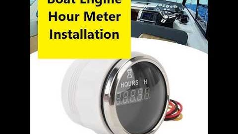 Bowrider Engine Hour Meter Installation