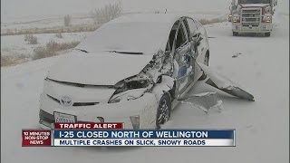 I-25 closed at Wellington