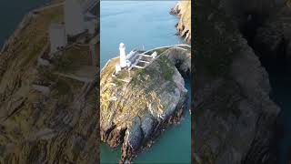 Best views of South Stack Light House, North Wales #wales #dronetravel #visitwales #uk  #northwales