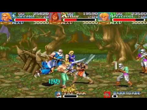 Knights of the Round arcade 3 player Netplay 60fps