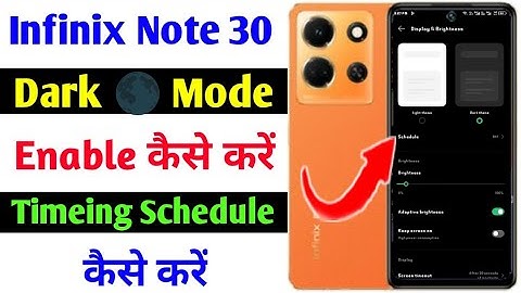 infinix note 30 dark mode setting on kaise kare | how to use dark mode in infinix note 30