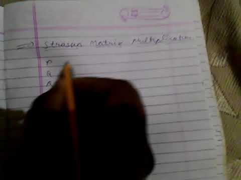 Strassen Matrix Multiplication very easy trick