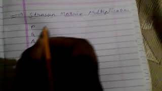 Strassen Matrix Multiplication very easy trick