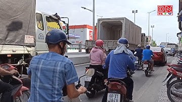 Nguy cơ mất ATGT từ các xe chở ống cống bê tông