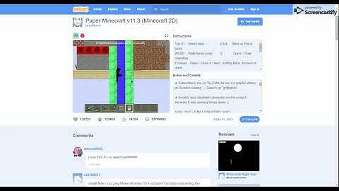 Paper Minecraft v11.3 (Minecraft 2D) on Scratch