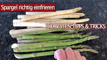 Wie sollte Spargel eingefroren werden?