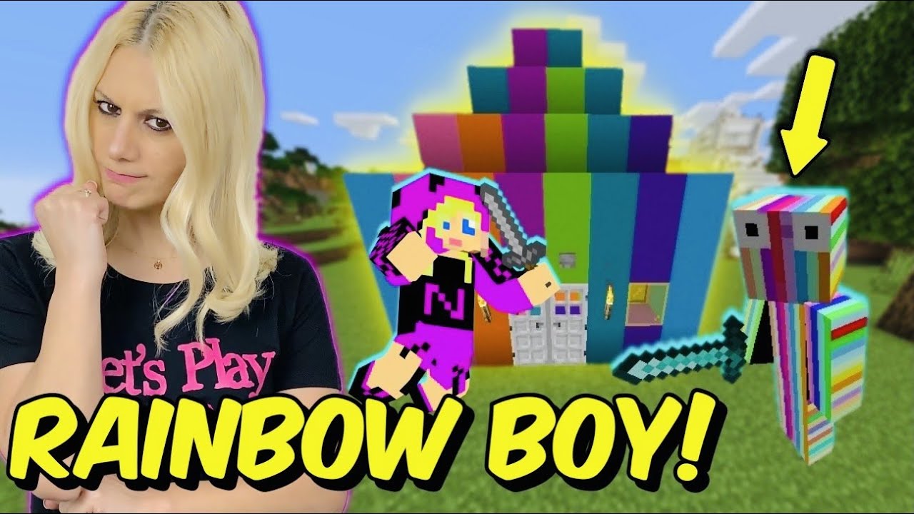 ΑΠΟ ΠΟΥ ΗΡΘΕ ΑΥΤΟΣ Ο ΓΕΙΤΟΝΑΣ RAINBOW BOY *ΕΙΝΑΙ ΚΑΛΟΣ* MINECRAFT LET'S PLAY KRISTINA