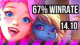 SERAPHINE & Nilah vs POPPY & Jinx (SUP) | 67% winrate, 3/2/14 | KR Master | 14.10